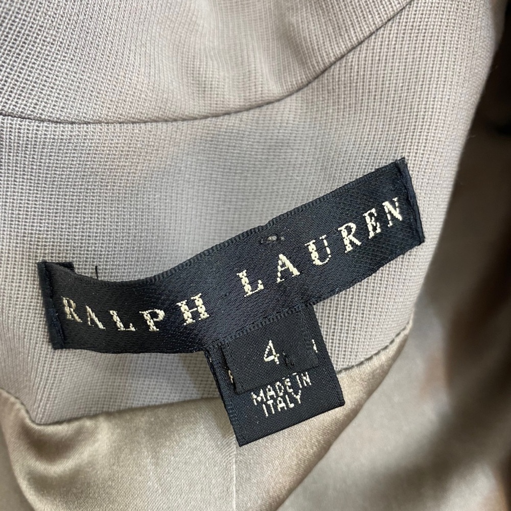 Ralph Lauren Black Label Taupe Wool Blazer Size 4 - Picture 7 of 9